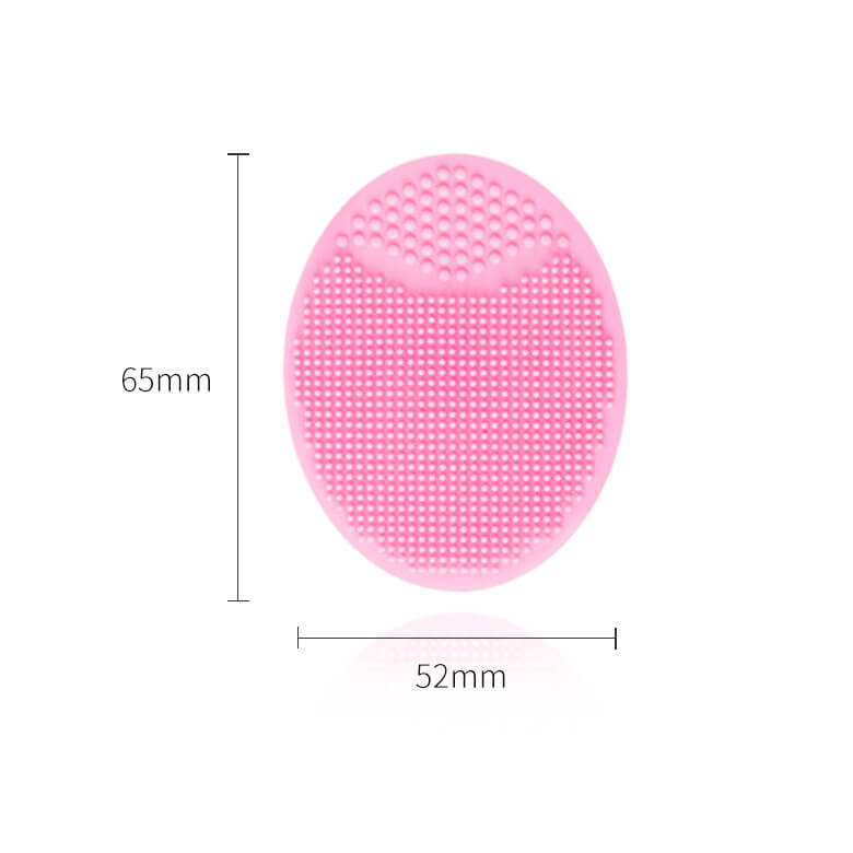 size of pink silicone face scrubber