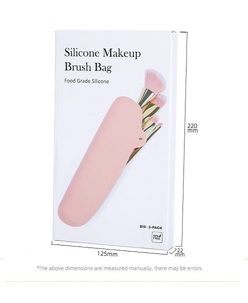 silicone makeup brush bag white packing box