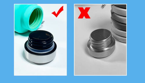 silicone water bottle cap comparation