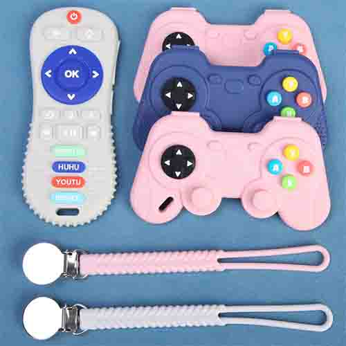 Silicone Teether Toy, Remote Control design