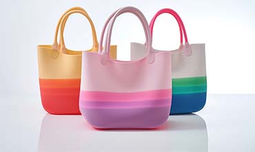 candy color silicone shopping beach tote bag