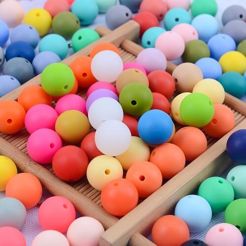 silicone round loose beads